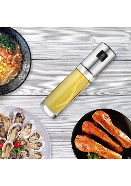 Sirke Püskürtücü Cam Sprey Şişe Yağdanlık ve Limon Püskürtme Şişesi 100 ml
