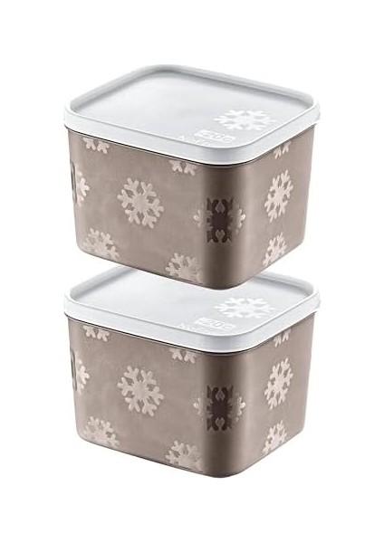 2'li Set No Frost Saklama Kabı Terra 1250 ml