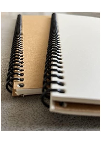 Tanıtım Çizgisiz Spiralli Defter, A4 Boyut (21X29,7 Cm), 60 Yaprak, 90GR. Ivory Kağıt, Ofis Için Ideal, Planlayıcı (Kahverengi Kapak)