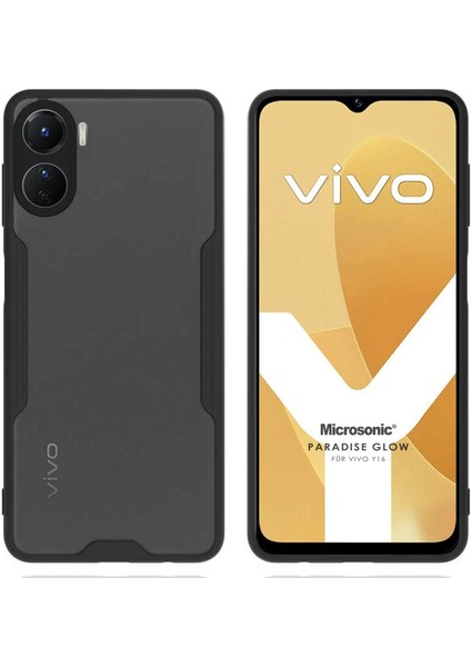 Vivo Y16 Için Kılıf Paradise Glow Siyah [Y16 ile Uyumlu Kılıf - Siyah]