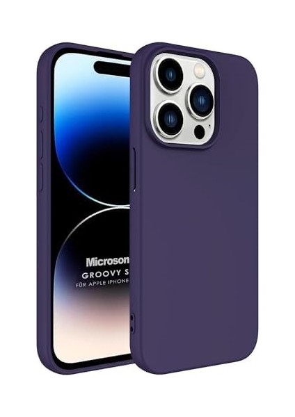 Apple iPhone 15 Pro Için Groovy Soft Derin Mor [Apple iPhone 15 Pro ile Uyumlu Kılıf - Mor]