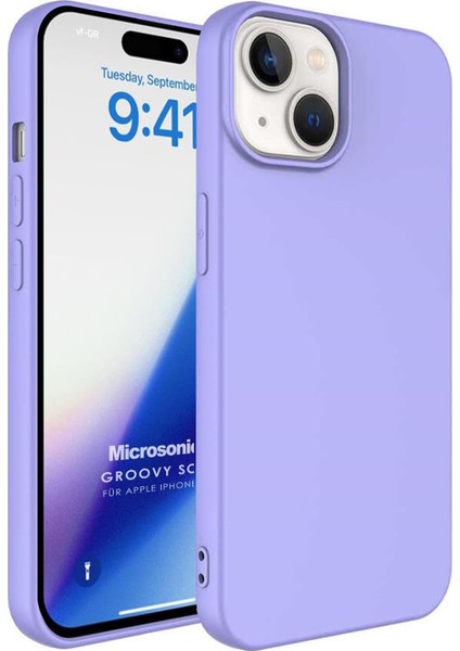 Apple iPhone 15 Plus Için Groovy Soft Lila [Apple iPhone 15 Plus ile Uyumlu Kılıf - Lila]