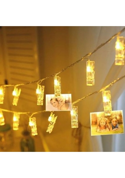 Mandallı LED Işıklı Dekoratif Aydınlatma 3 Metre