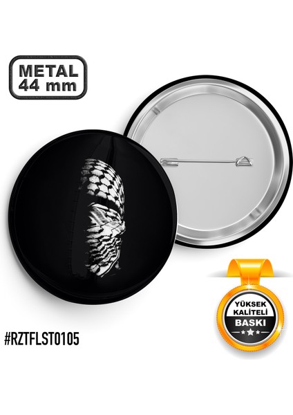 Ebu Ubeyde Kefiye Iğneli Rozet 44MM