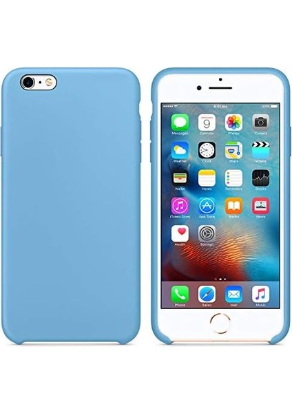Apple iPhone 6s Plus Için Kılıf Liquid Lansman Silikon Kantaron Mavisi [Apple iPhone 6s Plus ile Uyumlu Kılıf - Mavisi]