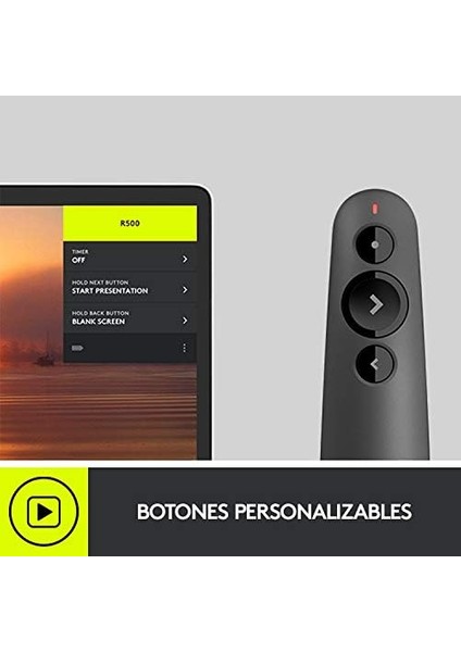 R500S Sunucu, Lazer Sınıfı 1, Bluetooth ve USB Için, Evrensel Uyumlu, 20 Metre Menzil, Yapılandırılabilir, 12 Ay Çalışma Süresine Sahip Akıllı Pil Kullanımı, Koyu Gri