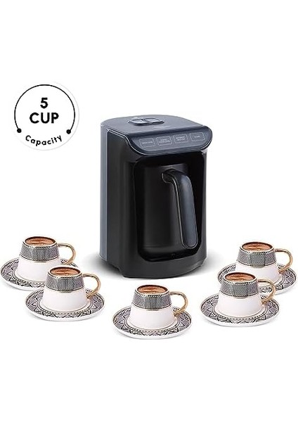 Hatır Köz Türk Kahve Makinesi Shiny Black 535 W