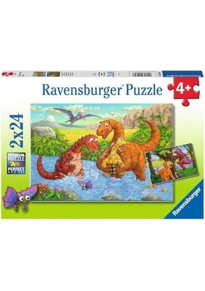 Puzzle, Dinos, 2X24 Parça