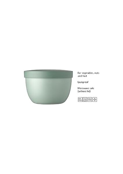 Snackpot Ellipse Nordic Blue - 350 ml Pratik Kap Gıda Saklama ve Taşıma Için - Derin Dondurucuya Uygun - Bulaşık Makinesinde Yıkanabilir, Polipropilen