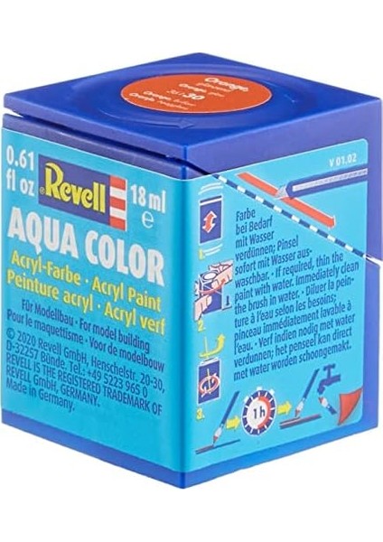 - Su Bazlı Maket Boyası Turuncu Parlak 18 ml (36130)