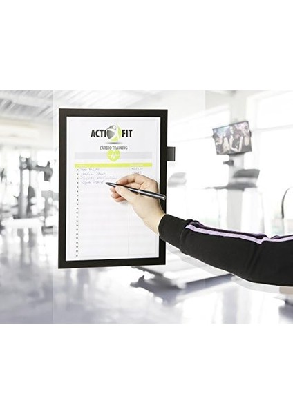 499301 Duraframe Note A4 Mıknatıslı Çerçeve, 1 Adet, Siyah
