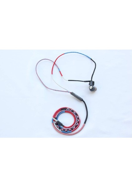 Handmade Paris 3.5mm El Yapımı Kablolu Kulakiçi Stereo Kulaklık, Beyaz
