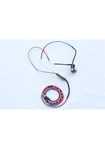 Handmade Paris 3.5mm El Yapımı Kablolu Kulakiçi Stereo Kulaklık, Beyaz