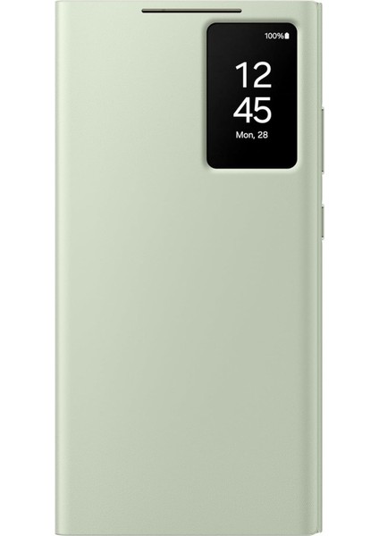Smart View Wallet Akıllı Telefon Kılıfı EF-ZS928 Galaxy S24 Ultra Için, Cep Telefonu Kılıfı, Kart Bölmesi, Pencereli, Açık Yeşil