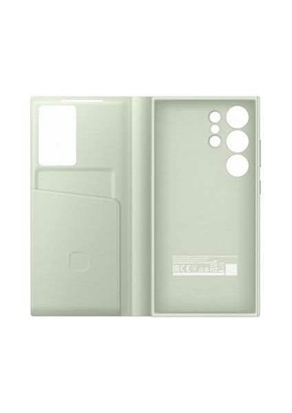 Smart View Wallet Akıllı Telefon Kılıfı EF-ZS928 Galaxy S24 Ultra Için, Cep Telefonu Kılıfı, Kart Bölmesi, Pencereli, Açık Yeşil