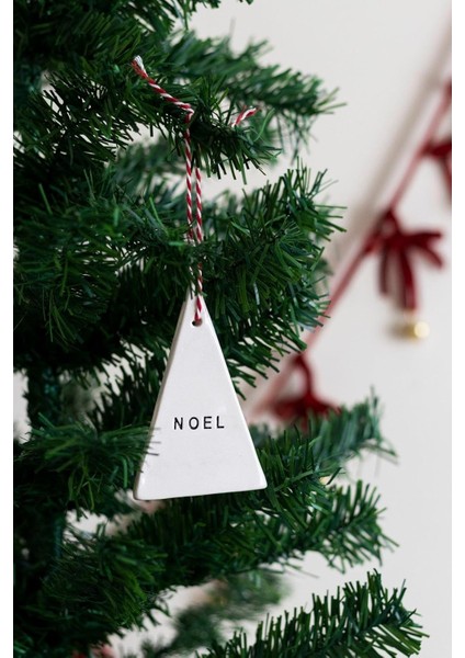 & Stone Yılbaşı El Yapımı Seramik Noel Çam Ağacı Süsü
