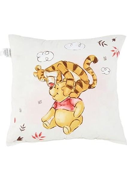 Winnie The Pooh Lisanslı Karakter BASKILI%100 Pamuk Kırlent, Çok Renkli, 40X40 cm