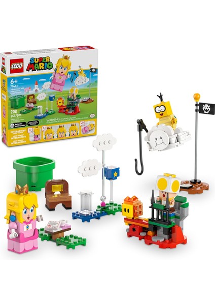 Super Mario Interaktif LEGO Peach ile Maceralar 71441 - - 6 Yaş ve Üzeri Çocuklar Için Koleksiyonluk Yaratıcı Oyuncak Yapım Seti (208 Parça)