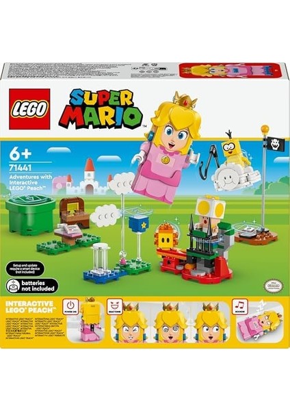 Super Mario Interaktif LEGO Peach ile Maceralar 71441 - - 6 Yaş ve Üzeri Çocuklar Için Koleksiyonluk Yaratıcı Oyuncak Yapım Seti (208 Parça)