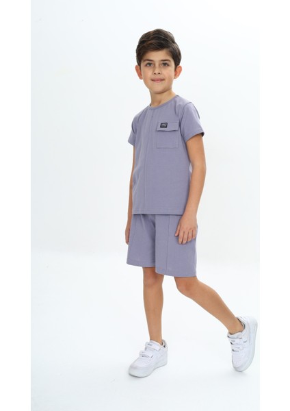 Erkek Çocuk Göğsü Cepli Armalı Şortlu Takım fiyatları