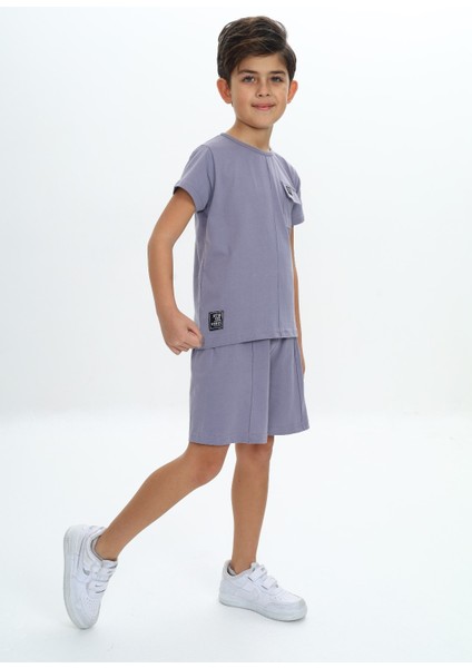 Erkek Çocuk Göğsü Cepli Armalı Şortlu Takım indirimleri