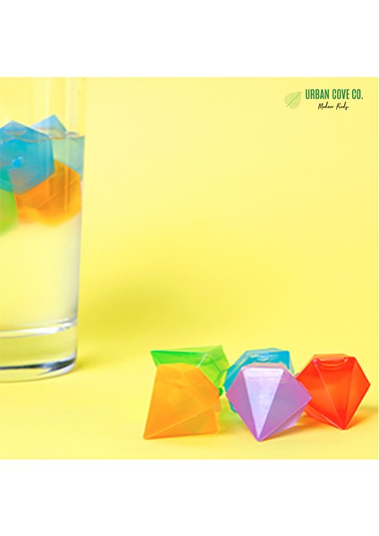 . - Renkli Elmas Şeklinde Buz Küpleri, 15’li Paket, Yeniden Kullanılabilir, Bpa Içermez fırsatları