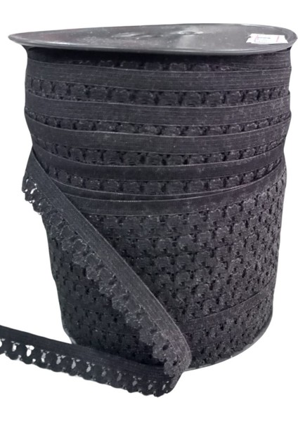 Çamaşır Askısı Şerit en 1 cm Siyah 5 Metre