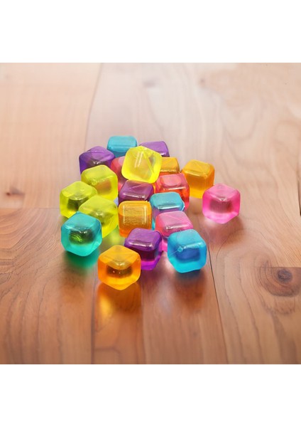 . - Renkli Küp Şeklinde Buz Küpleri, 15’li Paket / Yeniden Kullanılabilir / Bpa Içermez