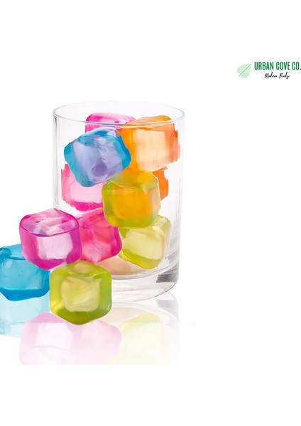 . - Renkli Küp Şeklinde Buz Küpleri, 15’li Paket / Yeniden Kullanılabilir / Bpa Içermez fırsatları