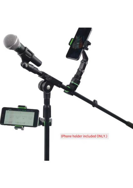 Telefon Tutucu Için Gitar Kafa Mikrofon Standı Müzik Standı 360 Derece Dönebilen Smartphone
