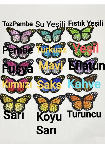 Kelebek Arma / Ütü İle Yapışan Arma / 8 cm /B126/ fiyatları