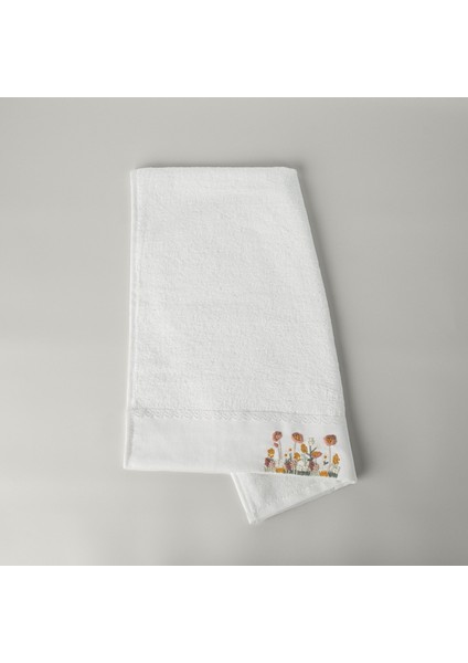 Tındra Bambu Yüz Havlusu 50X85 cm Beyaz