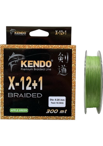 X-12+1 Braided 300MT 0.20MM Apple Green Örgü Ip Misina