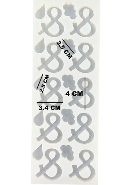 Epoksi Çoklu Silikon Kalıp ve (&) Işareti Anahtarlık Reçine Seri Döküm Kalıbı 4 cm 10 Lu