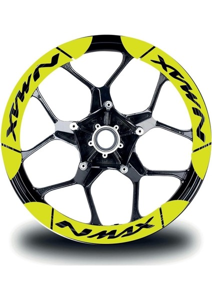 Yamaha Nmax Iç & Dış Jant Sticker Etiket Modeli Neon Sarı (Yeşil)