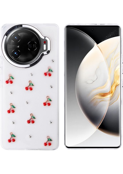 Tecno Camon 30 Pro 5g Kiraz Motifli Şeffaf Sararmaz Telefon Kılıfı