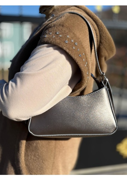 Gri Kadın Baget Ayarlanabilir Askılı Şık El ve Omuz Çantası fırsatları