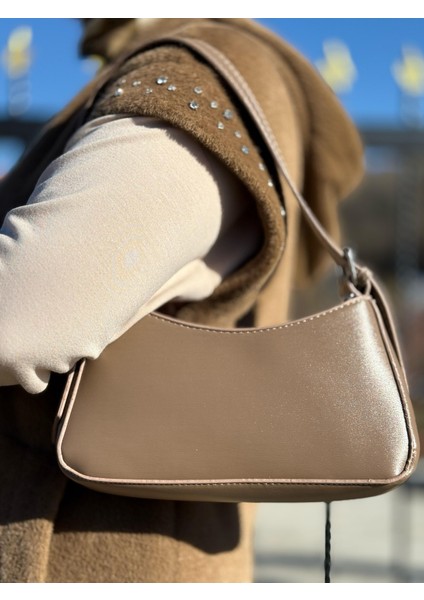 Koyu Vizon Kadın Baget Ayarlanabilir Askılı Şık El ve Omuz Çantası fırsatları