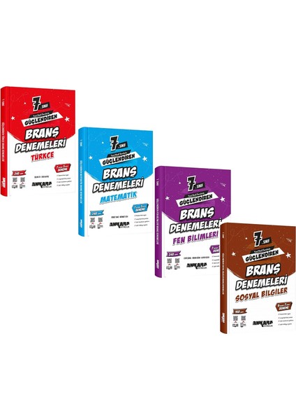 7. Sınıf Güçlendiren Branş Denemeleri Seti 4 Kitap