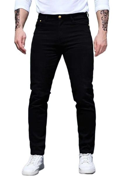 Erkek Siyah Silim Fit Jeans Pantolon 310 BGL-ST04195