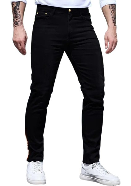 Erkek Siyah Silim Fit Jeans Pantolon 310 BGL-ST04195 modelleri