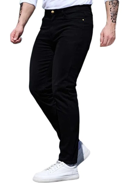 Erkek Siyah Silim Fit Jeans Pantolon 310 BGL-ST04195