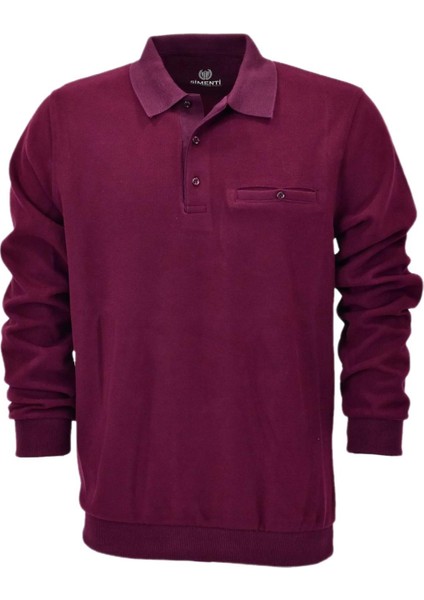 Erkek Polo Yaka Cepli Sweatshirt BGL-ST04197