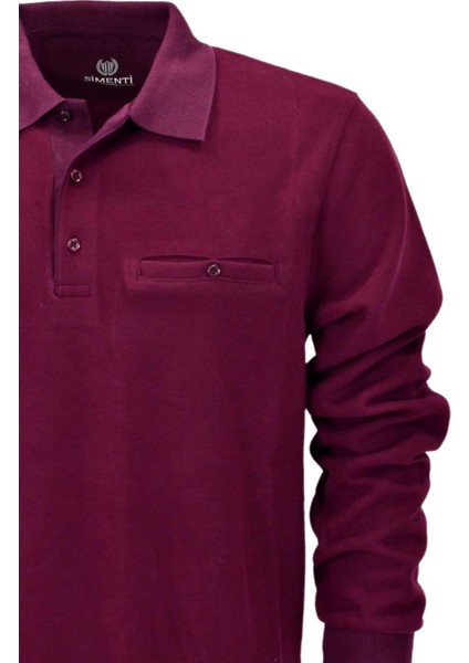 Erkek Polo Yaka Cepli Sweatshirt BGL-ST04197