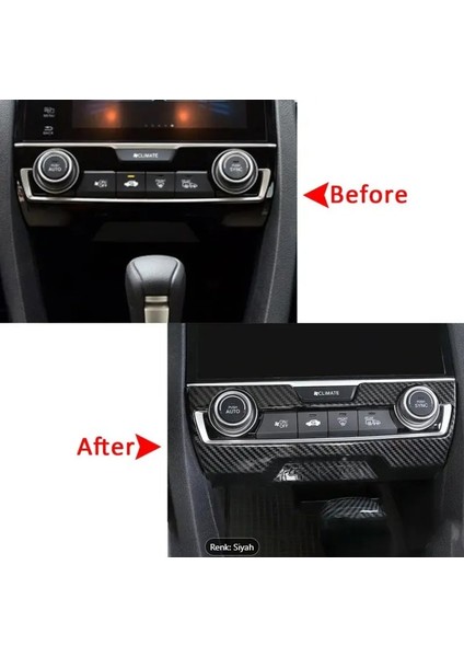 Honda Civic 10. Nesil 2016-2021 Için Premium Karbon Fiber Paneli Kapak Süsü 6. Resme Bakınız fırsatları