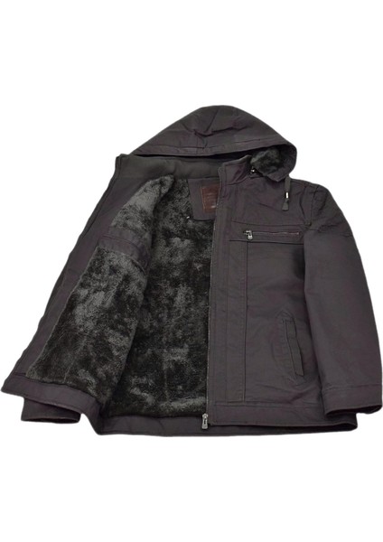 Erkek Kapüşonlu Kanvas Spor Mont 85122 BGL-ST04178