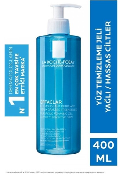 Yağlı ve Akneye Eğilimli Hassas Ciltler Için Arındırıcı Yüz Temizleyici Jel 400 ml