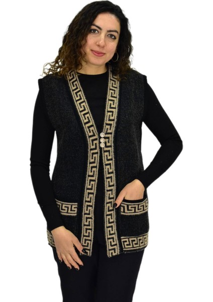 Kadın Anne Cepli Triko Yelek BGL-ST04134