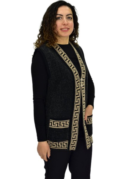 Kadın Anne Cepli Triko Yelek BGL-ST04134 modelleri