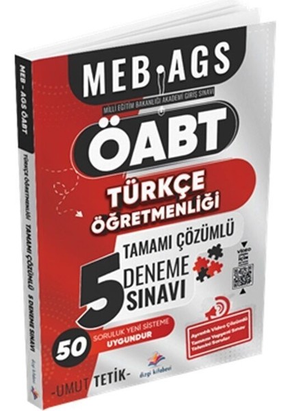 Meb Ags Türkçe Öğretmenliği Tamamı Ayrıntılı Video Çözümlü 5 Deneme Sınavı Dizgi Kitap